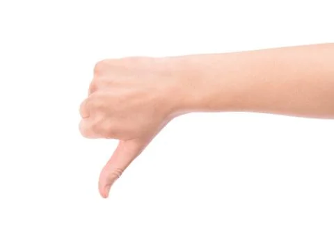 Thumb down hand Stock Photos