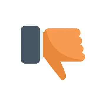 Thumb down icon flat vector. Finger pose Stock Illustration