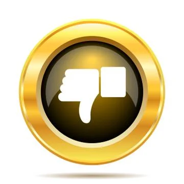 Thumb down icon. internet button on white background.. Stock Illustration