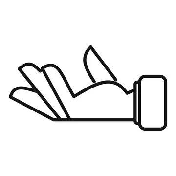Thumb down icon outline vector. Finger pose Stock Illustration
