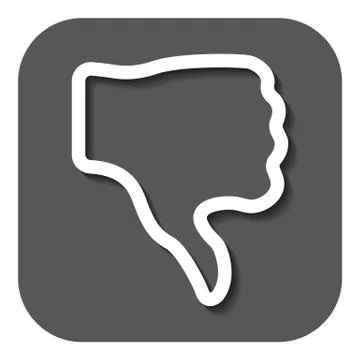 The thumb down icon. Rejected and no, negative symbol. Flat Stock Illustration