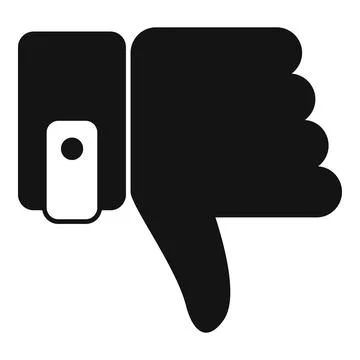 Thumb down icon simple vector. Social media Stock Illustration