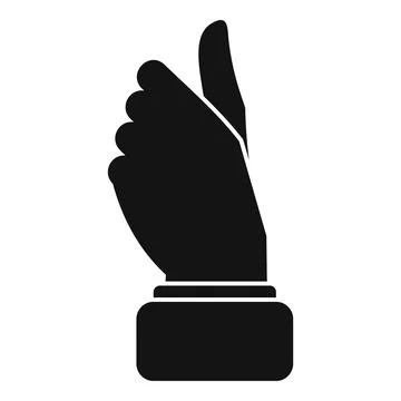Thumb down icon simple vector. Finger pose Stock Illustration