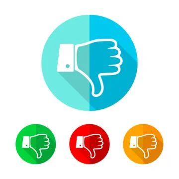 Thumb down icon. Vector illustration. Stock Illustration