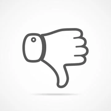 Thumb down icon. Vector illustration. Stock Illustration