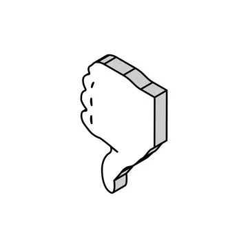 Thumb down isometric icon vector illustration Stock Illustration