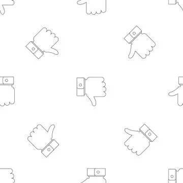 Thumb down pattern seamless vector Stock Illustration