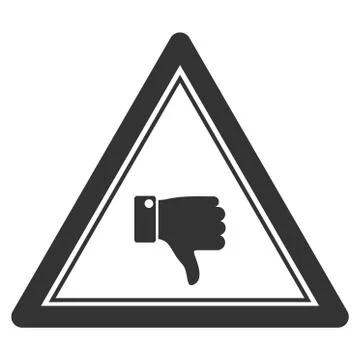 Thumb Down Triangle Seal Template イラスト素材
