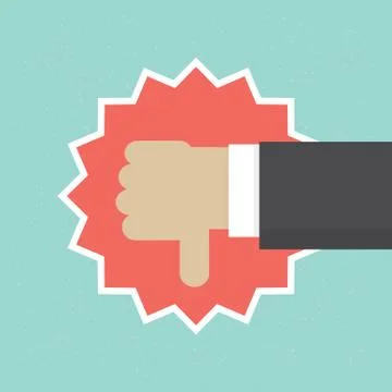 Thumb down vector illustration Stock Illustration