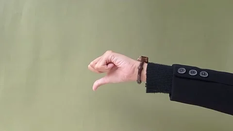 A thumb downs to someone Stock Footage 150665580