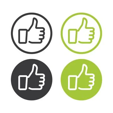 Thumb up  flat icon, vector illustration. Stock Illustration