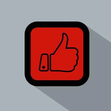 Thumb up flat icon vector illustration logo Isolated template. Stock Illustration