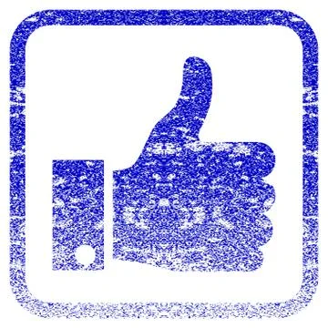 Thumb Up Framed Textured Icon Stock Illustration