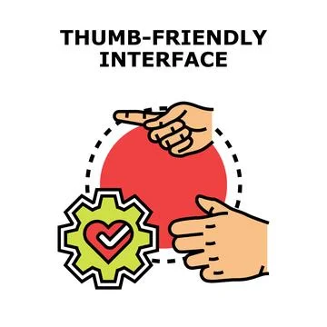 Thumb friendly interface design for user experience イラスト素材