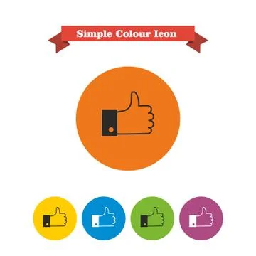 Thumb up gesture Stock Illustration