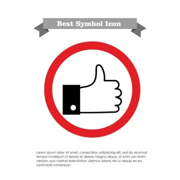 Thumb up gesture 스톡 일러스트