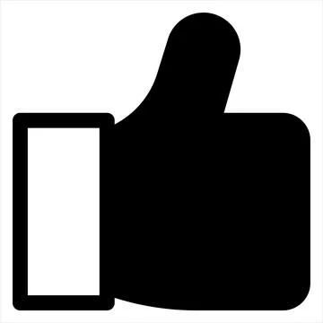 Thumb glyph icon vector illustration isolated on white background Stock Illustration