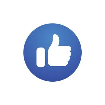 Thumb up good emotion simple flat style vector illustration Stock Illustration