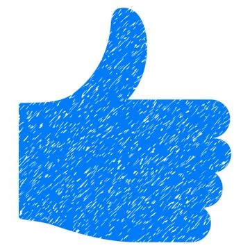 Thumb Up Grainy Texture Icon Stock Illustration