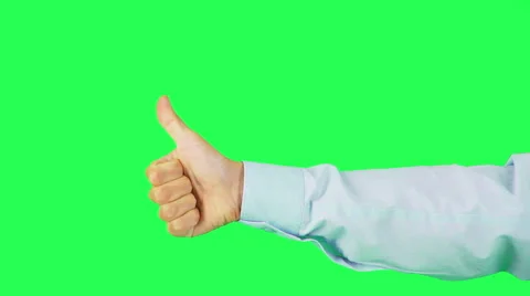 Thumb up on a green background Stock Footage 41591623