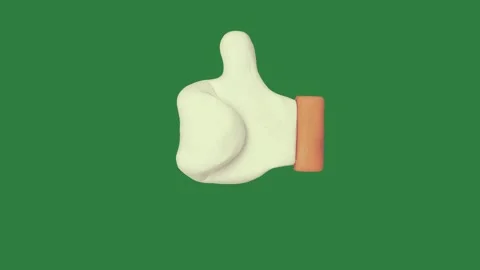 A thumb on green screen and the is white movement design elements creative Stock Footage 335979870