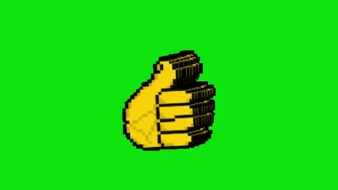 Thumb hand animation on green screen Vídeo Stock 329031283