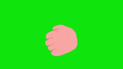 Thumb hand animation on green screen Vídeo Stock 329031290
