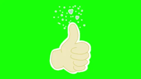 Thumb hand animation on green screen 動画素材 329200925