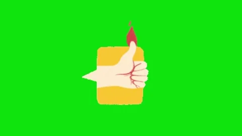 Thumb hand animation on green screen 動画素材 330216246