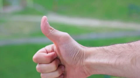 Thumb hand, class, like close up Stock Footage 219692880
