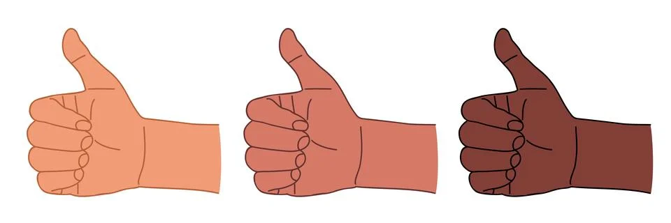 Thumb up Hand Finger Pointing vector isolated. Stock Illustration