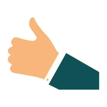 Thumb up hand gesture icon image Illustrazione stock