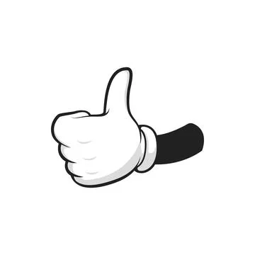 Thumb up hand gesture ok isolated yes agree sign Stock Illustration