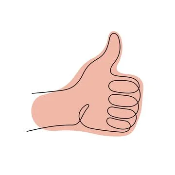 Thumb up hand gesture vector illustration Stock Illustration