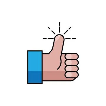 Thumb hand icon Illustration