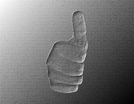 Thumb-up hand Stock Illustration