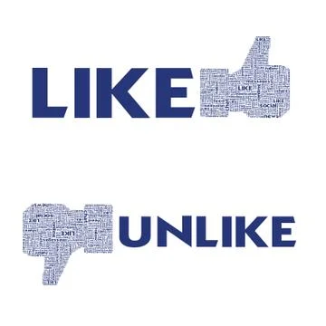 Thumb up like hand symbol with tag cloud of word Stock Illustration
