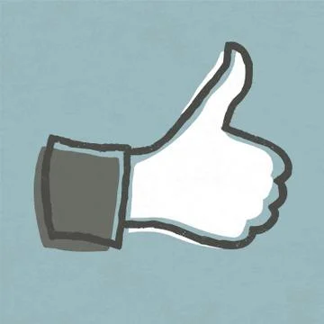Thumb up "like" hand symbol. vector, eps10. Stock Illustration