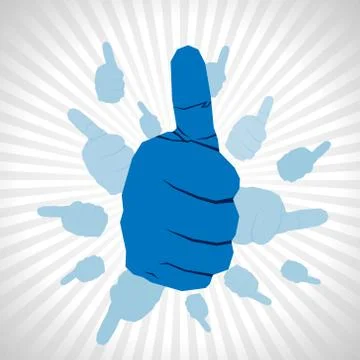Thumb up icon background vector Ilustração Stock