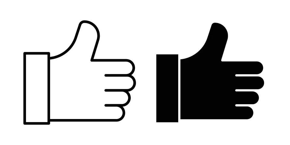 Thumb icon concept. best for web design Stock Illustration