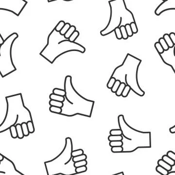 Thumb up icon in flat style. Like gesture vector illustration on white isolat Stock Illustration