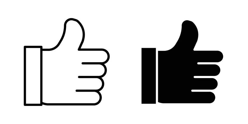 Thumb icon graphic element. web icon set Stock Illustration