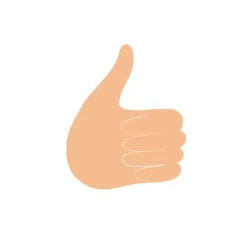 Thumb up icon. Like hand gesture. Vector flat simple illustration Stock Illustration