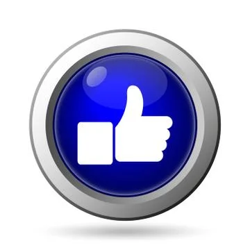 Thumb up icon. Internet button on white background.. Stock Illustration