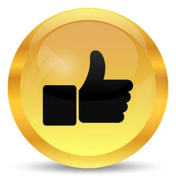 Thumb up icon. Internet button on white background.. Stock Illustration