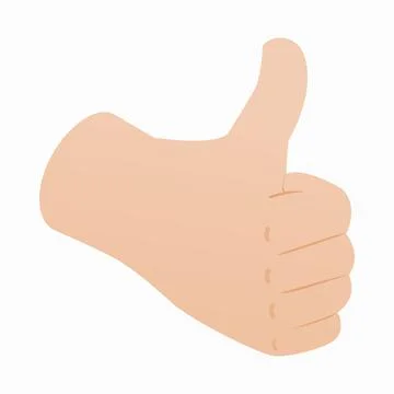 Thumb up icon, isometric 3d style Stock Illustration