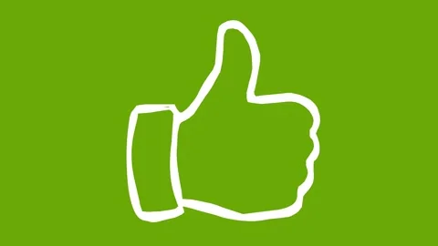 Thumb up icon line boil effect animation Video stock 341599763