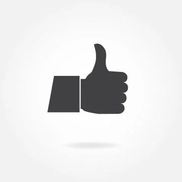 Thumb up icon or sign. Vector illustration. Stock Illustration