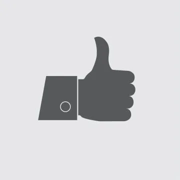 Thumb up icon or sign. Vector illustration. Illustrazione stock