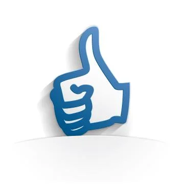 Thumb up icon paper Stock Illustration